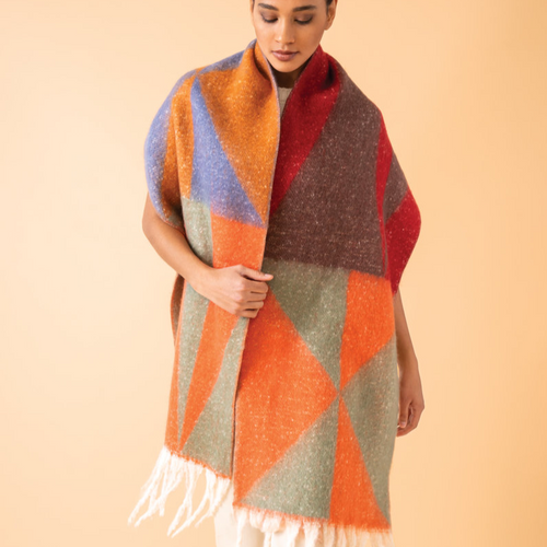 Powder Scarf - Cosy Raya - Rust & Sage