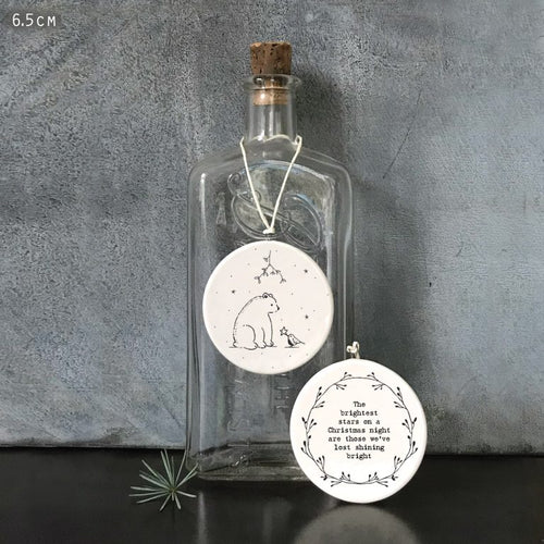 East of India Christmas Porcelain Bauble - Brightest Stars