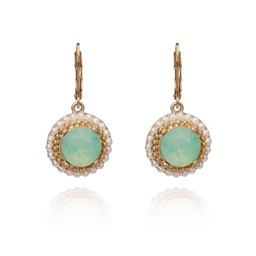 Lovett Earrings - Pacific Opal Regency Green Stone Drop