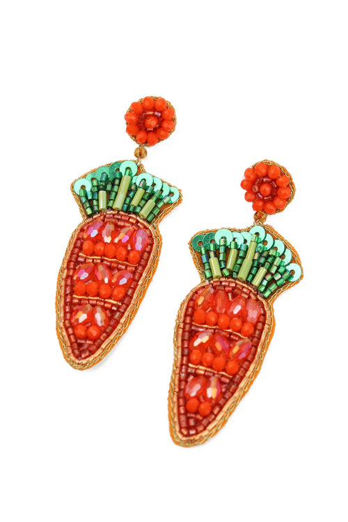 My Doris Earrings - Beaded Carrot