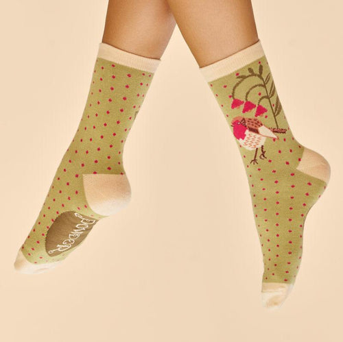 Powder Socks - Rosy Robin