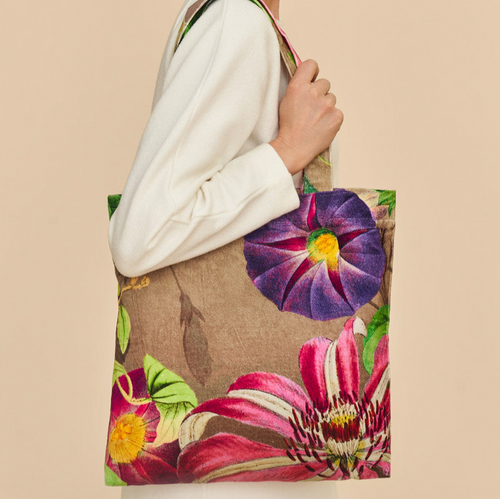 Powder Bag - Tote Velvet Oversized Botanicals