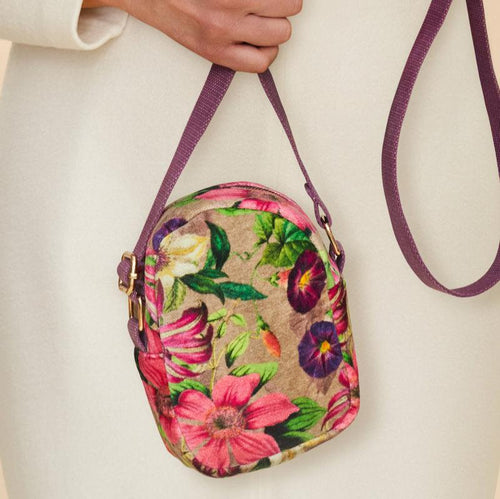 Powder Bag - Crossbody Velvet Botanicals