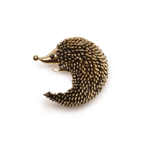 Lovett Brooch - Vintage Brass Hedgehog