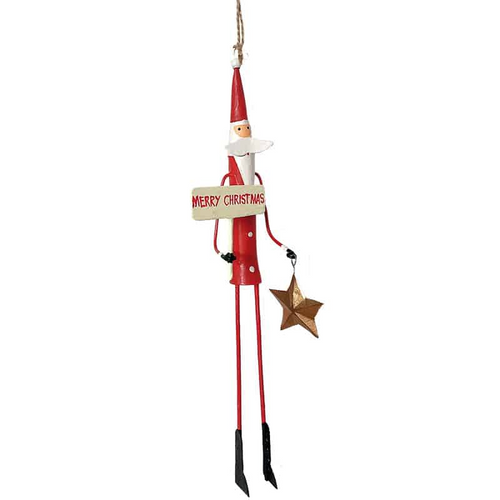 G-Bork Handmade Tin Slim Merry Christmas Santa