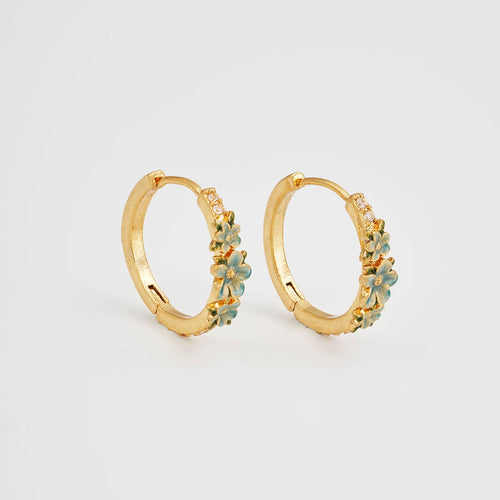 Fable Jewellery - Floral Wreath Hoops Earrings