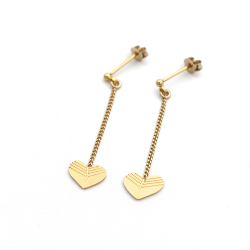 Nadja Carlotti Jewellery - Heart Drop Earrings