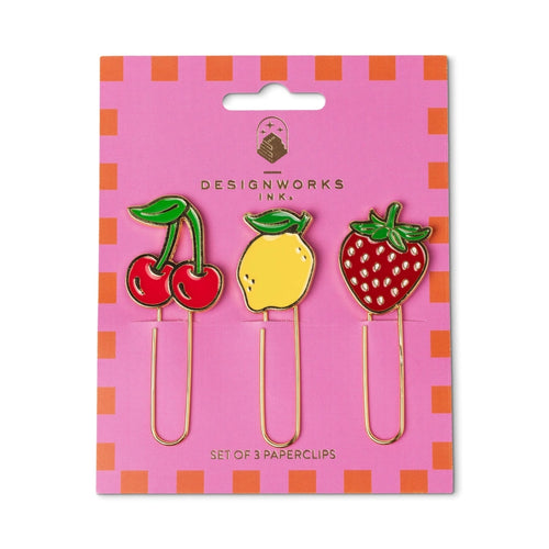 Designworks Ink - Set of 3 Paperclips - Fruits