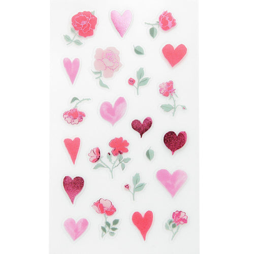 Paper Poetry Stickers - Foil Hearts & Flowers