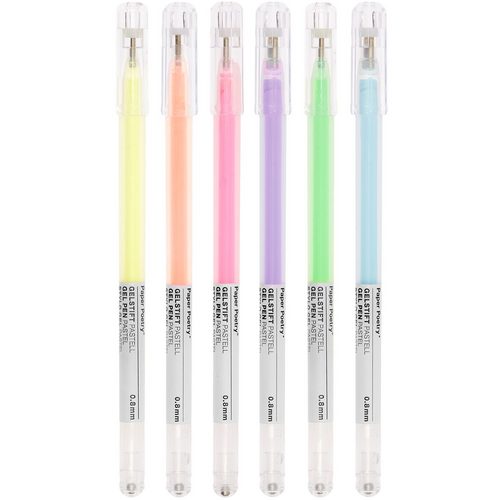 Paper Poetry Pens - Gel Pens Pastel set of 6