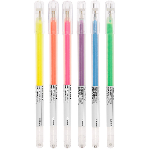 Paper Poetry Pens - Gel Pens Neon set of 6