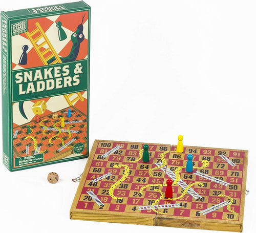Professor Puzzle Wooden Game - Snakes & Ladders