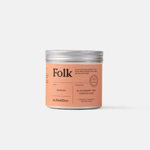 Field Day Candle - Folk Tin Wander (Blackberry and Tomato Leaf)