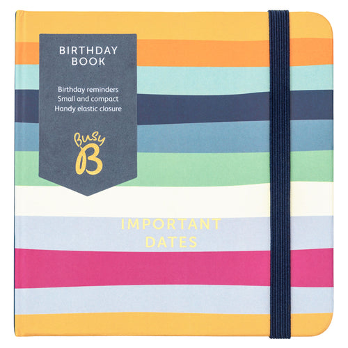 Busy B - Birthday Book Stripe
