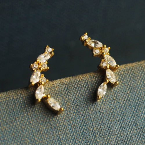 Silk Purse, Sow's Ear Jewellery - Laurel Wreath Leaf Stud Earrings