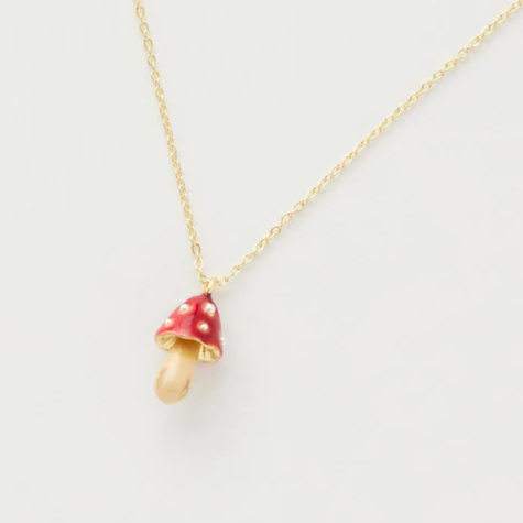 Fable Jewellery - Enamel Mushroom Necklace