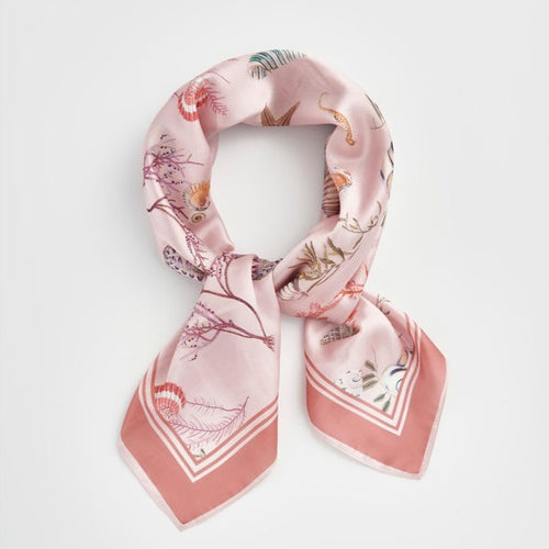 Fable Square Scarf - Whispering Sands - Lotus Pink