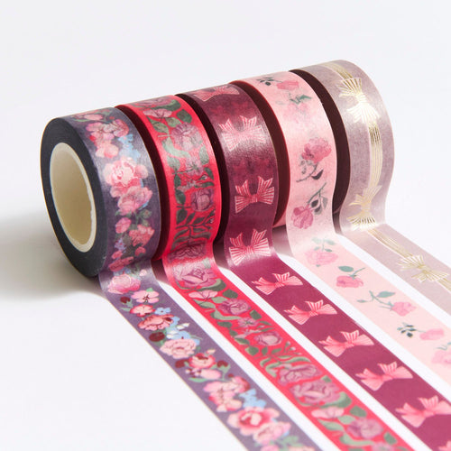Paper Poetry Washi Tape - La Vie en Rose Set of 5