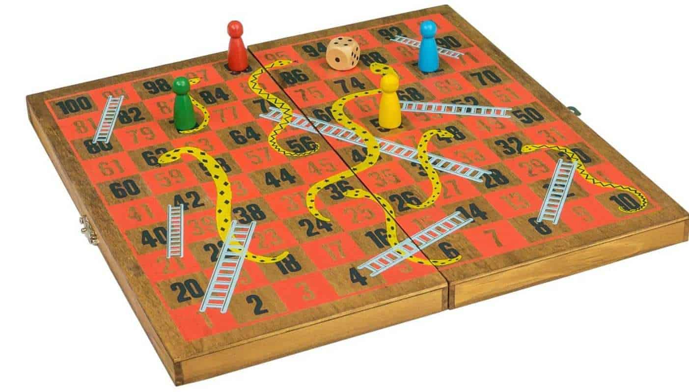 Professor Puzzle Wooden Game - Snakes & Ladders
