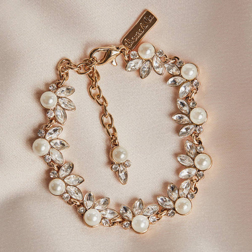 Lovett Bracelet - Leaf & Pearl