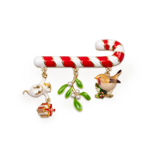 Bill Skinner Brooch - Candy Cane