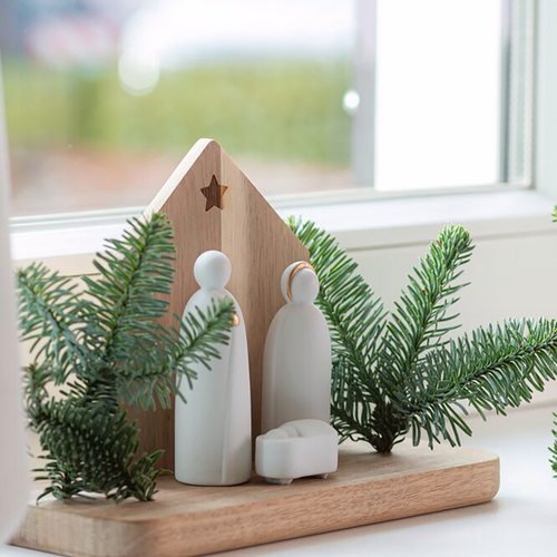 Rader Christmas Nativity - Wood and Porcelain
