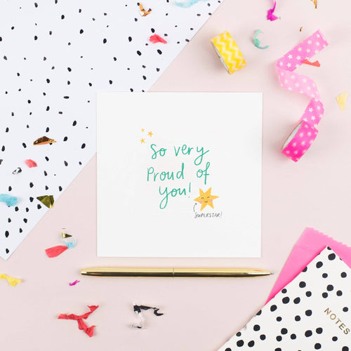 Pickled Pom Pom Card - So Very Proud of You!