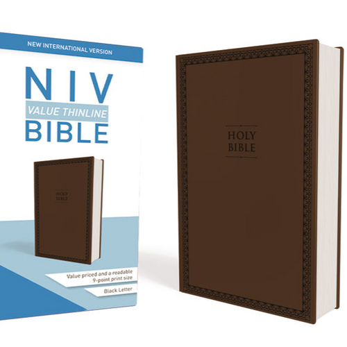 NIV - Value Thinline Bible - Chocolate Leathersoft