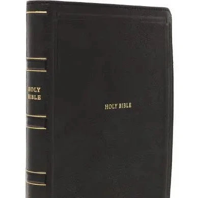 NKJV - Deluxe Thinline Reference Bible - Black Leathersoft