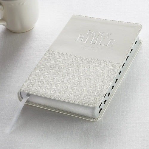 KJV - Thumb Indexed Gift Bible - White