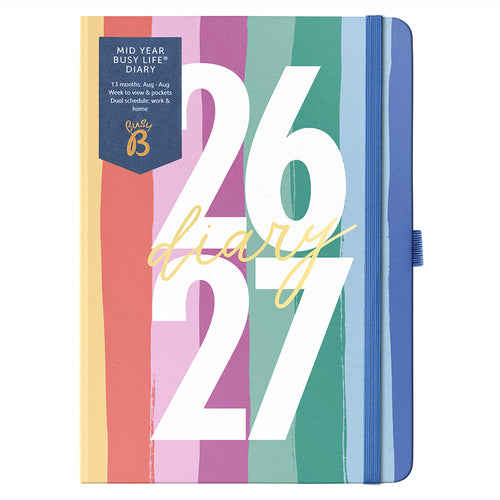 Busy B 2026-2027 Diary - Busy Life Stripe