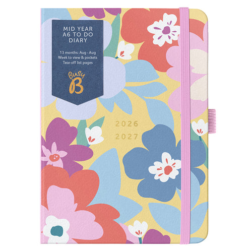 Busy B 2026-2027 Diary - A6 To Do Floral Diary