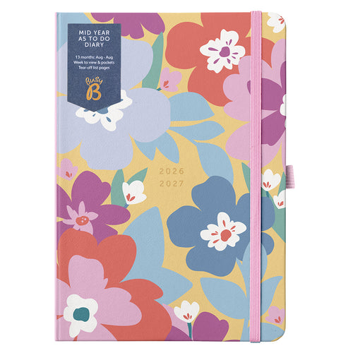Busy B 2026-2027 Diary - A5 To Do Floral Diary