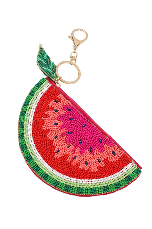 My Doris Purse - Beaded Watermelon with Keyring