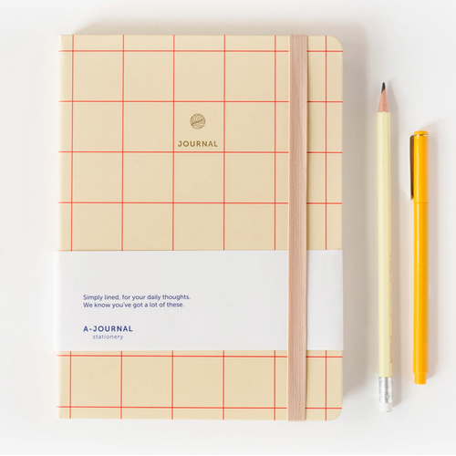 A-Journal Notebook – Checkered Red