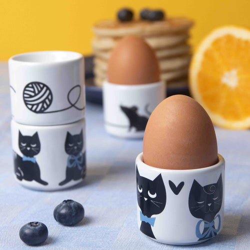 Pluto Design Egg Cup - Cat Family Set