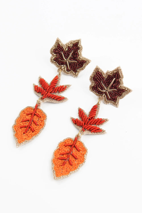 My Doris Earrings - Autumn Leaves