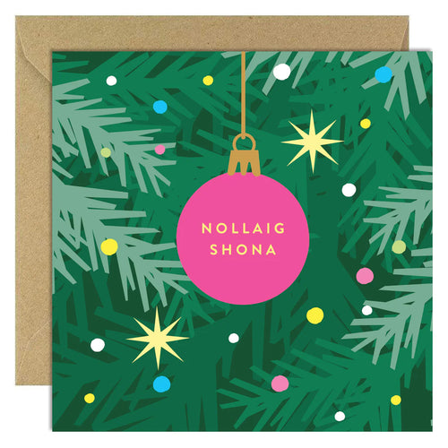 Bold Bunny Christmas - Bauble Nollaig Shona