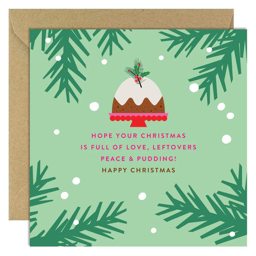 Bold Bunny Christmas - Peace and Pudding Happy Christmas
