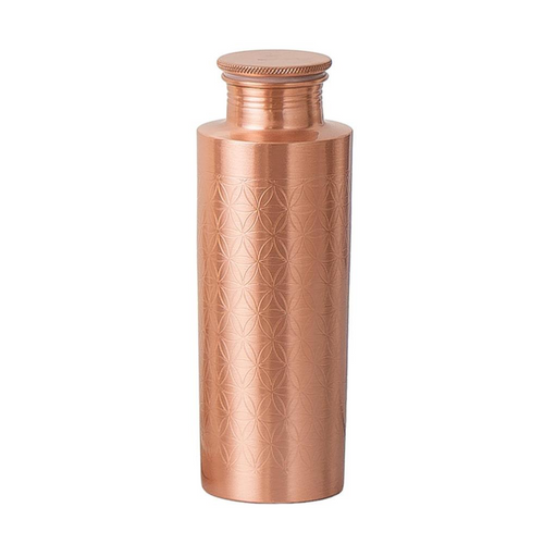 Shared Earth Copper Water Bottle - 700 ml Flower of Life