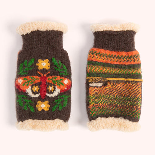 Powder Gloves - Wrist Warmers Moth