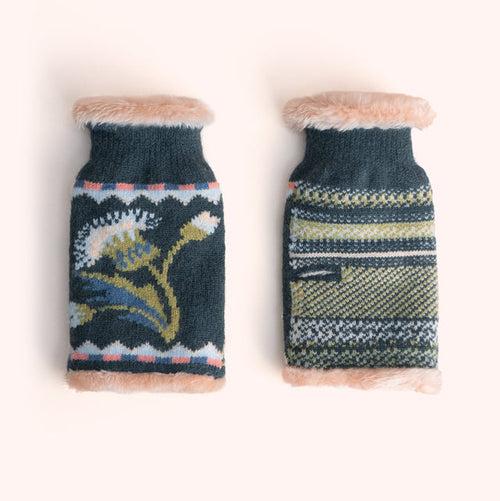Powder Wrist Warmers - Thistle