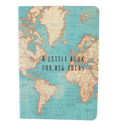 Sass & Belle Notebook - ‘A Little Book for Big Ideas’ Vintage Map Pocket Notebook