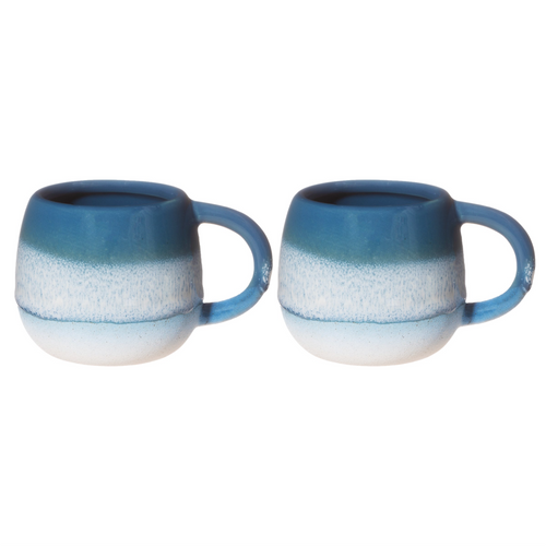 Sass & Belle Mug - Mojave Glaze Espresso Blue Mug - Set Of 2