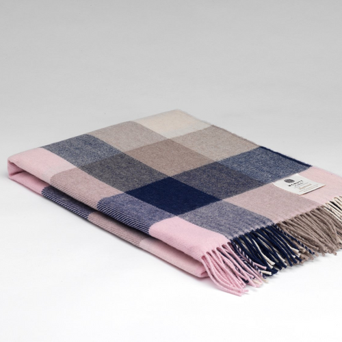 McNutt of Donegal Throw in Supersoft Lambswool - Check Chic