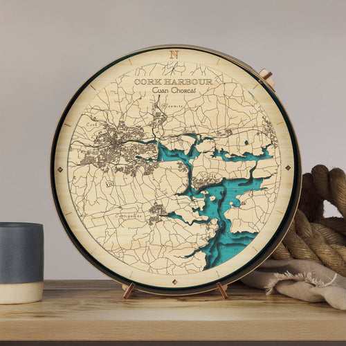 Outcrop Wooden 3D Map - Cork Harbour
