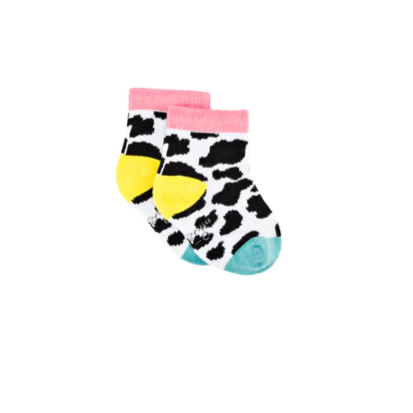 Polly & Andy Bamboo Childrens Socks - Cow