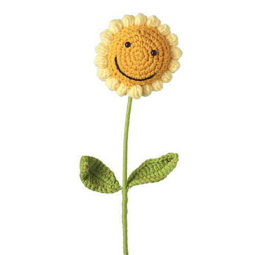 Heaven Sends - Crochet Smiley Sunflower Stem