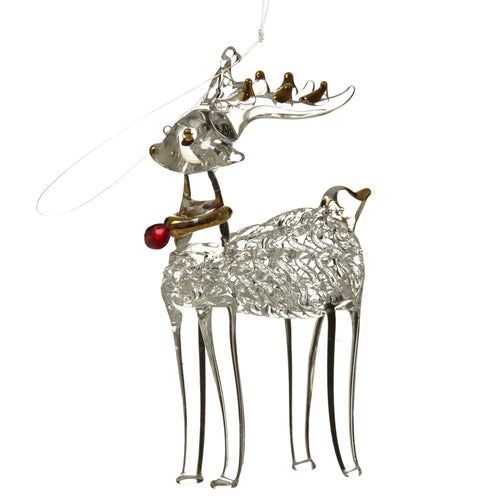Heaven Sends Christmas Bauble - Glass Reindeer