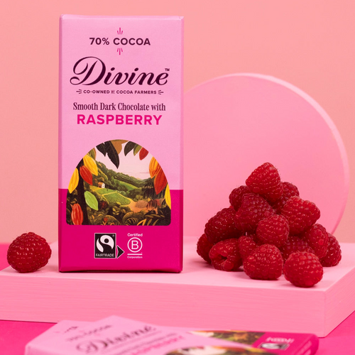 Divine - Divine Darkly Divine Bar 70% with Raspberries